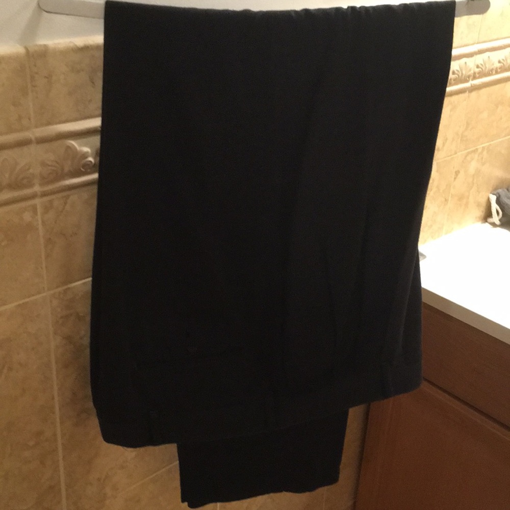 City Streets Black Flat Front Dress Pants W34